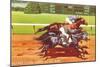 Another Close Finish at Del Mar, California-null-Mounted Art Print