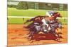 Another Close Finish at Del Mar, California-null-Mounted Premium Giclee Print