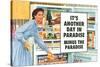 Another Day in Paradise Minus the Paradise Funny Art Poster-Ephemera-Stretched Canvas