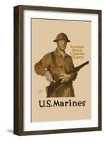 Another Notch, Chateau Thierry, US Marines-Adolph Treidler-Framed Art Print