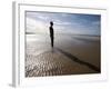 Another Place Sculpture by Antony Gormley on the Beach at Crosby, Liverpool, England, UK-Martin Child-Framed Photographic Print