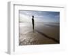 Another Place Sculpture by Antony Gormley on the Beach at Crosby, Liverpool, England, UK-Martin Child-Framed Photographic Print