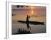 Anouak Man in Canoe, Lake Tata, Ethiopia, Africa-J P De Manne-Framed Photographic Print