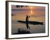 Anouak Man in Canoe, Lake Tata, Ethiopia, Africa-J P De Manne-Framed Photographic Print