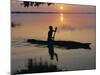 Anouak Man in Canoe, Lake Tata, Ethiopia, Africa-J P De Manne-Mounted Photographic Print