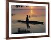 Anouak Man in Canoe, Lake Tata, Ethiopia, Africa-J P De Manne-Framed Photographic Print