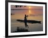 Anouak Man in Canoe, Lake Tata, Ethiopia, Africa-J P De Manne-Framed Photographic Print