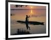 Anouak Man in Canoe, Lake Tata, Ethiopia, Africa-J P De Manne-Framed Photographic Print