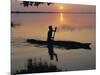 Anouak Man in Canoe, Lake Tata, Ethiopia, Africa-J P De Manne-Mounted Photographic Print