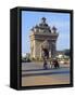 Anousavari Monument, Vientiane, Laos-Rob Mcleod-Framed Stretched Canvas