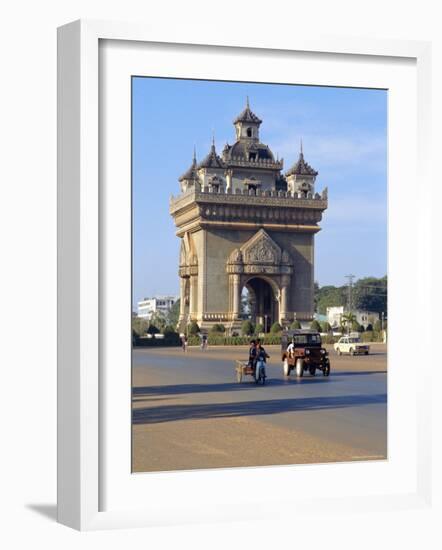 Anousavari Monument, Vientiane, Laos-Rob Mcleod-Framed Photographic Print