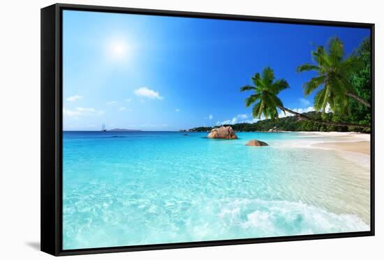 Anse Lazio Beach at Praslin Island, Seychelles-Iakov Kalinin-Framed Stretched Canvas