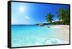 Anse Lazio Beach at Praslin Island, Seychelles-Iakov Kalinin-Framed Stretched Canvas