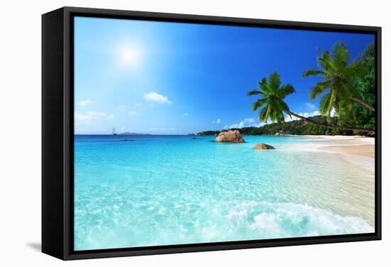 Anse Lazio Beach at Praslin Island, Seychelles-Iakov Kalinin-Framed Stretched Canvas