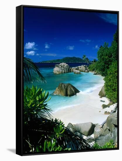 Anse Patatran La Digue Seychelles-null-Framed Stretched Canvas