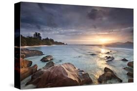 Anse Severe beach, La Digue Island, Seychelles-null-Stretched Canvas