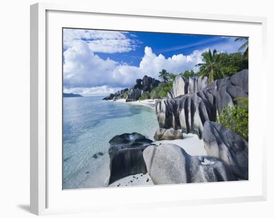 Anse Source D'Argent Beach, L'Union Estate Plantation, La Digue Island, Seychelles-Walter Bibikow-Framed Photographic Print