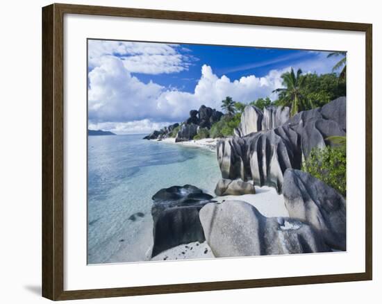 Anse Source D'Argent Beach, L'Union Estate Plantation, La Digue Island, Seychelles-Walter Bibikow-Framed Photographic Print