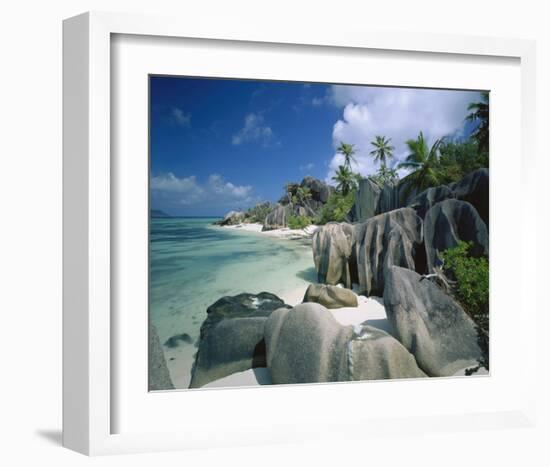 Anse Source d'Argent Beach, La Digue Island, Seychelles-null-Framed Art Print