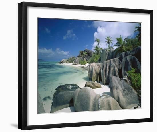 Anse Source d'Argent Beach, La Digue Island, Seychelles-null-Framed Art Print