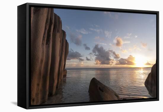 Anse Source D'Argent Beach, La Digue, Seychelles, Indian Ocean, Africa-Sergio Pitamitz-Framed Stretched Canvas