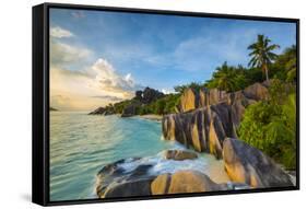 Anse Source D'Argent Beach, La Digue, Seychelles-Jon Arnold-Framed Stretched Canvas