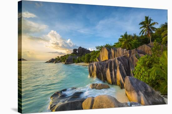 Anse Source D'Argent Beach, La Digue, Seychelles-Jon Arnold-Stretched Canvas