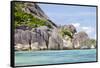 Anse Source D'Argent, La Digue, Seychelles, Dream Beach, Granite Rocks, Clear Water, Indian Ocean-Harry Marx-Framed Stretched Canvas