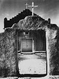 Full side view of entrance with gate to the right, Church, Taos Pueblo National Historic Landmark, -Ansel Adams-Art Print