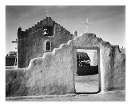Full side view of entrance with gate to the right, Church, Taos Pueblo National Historic Landmark, -Ansel Adams-Art Print