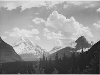 Grassy Valley Tree Covered Mt Side And Snow Covered Peaks Grand "Teton NP" Wyoming 1933-1942-Ansel Adams-Art Print
