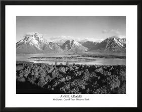 Ansel Adams Mt Moran Grand Teton Art Print Poster-null-Lamina Framed Poster