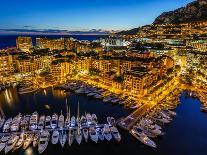Aerial View on Fontvieille and Monaco Harbor with Luxury Yachts, French Riviera-anshar-Photographic Print