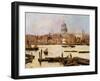 Ansicht der St.-Pauls Kathedrale von der Themse aus-Paolo Sala-Framed Giclee Print