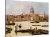 Ansicht der St.-Pauls Kathedrale von der Themse aus-Paolo Sala-Stretched Canvas