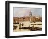 Ansicht der St.-Pauls Kathedrale von der Themse aus-Paolo Sala-Framed Giclee Print