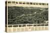 Ansonia, Connecticut - Panoramic Map - Ansonia, CT-Lantern Press-Stretched Canvas