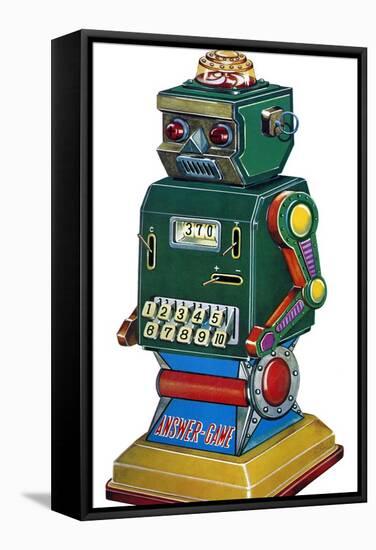 Answer Game Robot-null-Framed Stretched Canvas