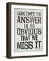 Answer1-OnRei-Framed Art Print