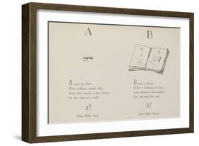 Ant and Book Illustrations and Verse From Nonsense Alphabets by Edward Lear.-Edward Lear-Framed Giclee Print
