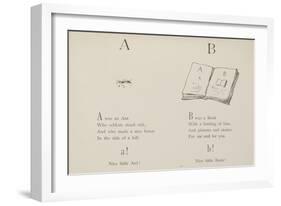 Ant and Book Illustrations and Verse From Nonsense Alphabets by Edward Lear.-Edward Lear-Framed Giclee Print