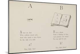 Ant and Book Illustrations and Verse From Nonsense Alphabets by Edward Lear.-Edward Lear-Mounted Giclee Print