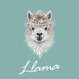 Llama Animal Portrait-ant_art-Framed Stretched Canvas