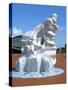 Antarctic 100 Memorial, Waterfront Park, Cardiff, Wales-Peter Thompson-Stretched Canvas