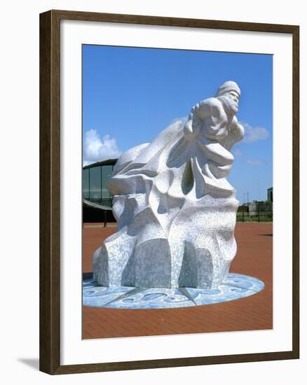 Antarctic 100 Memorial, Waterfront Park, Cardiff, Wales-Peter Thompson-Framed Photographic Print