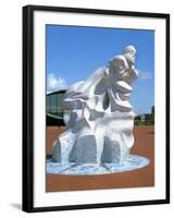 Antarctic 100 Memorial, Waterfront Park, Cardiff, Wales-Peter Thompson-Framed Photographic Print