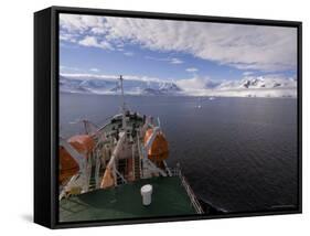 Antarctic Dream Ship, Gerlache Strait, Antarctic Peninsula, Antarctica, Polar Regions-Sergio Pitamitz-Framed Stretched Canvas