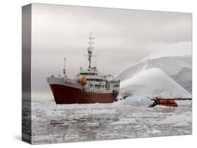 Antarctic Dream Ship, Paradise Bay, Antarctic Peninsula, Antarctica, Polar Regions-Sergio Pitamitz-Stretched Canvas