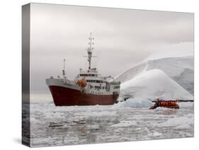 Antarctic Dream Ship, Paradise Bay, Antarctic Peninsula, Antarctica, Polar Regions-Sergio Pitamitz-Stretched Canvas