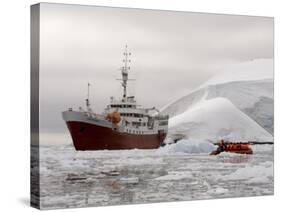 Antarctic Dream Ship, Paradise Bay, Antarctic Peninsula, Antarctica, Polar Regions-Sergio Pitamitz-Stretched Canvas